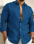 Sam | Casual Linen Shirt featuring Long Sleeves
