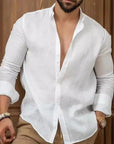 Sam | Casual Linen Shirt featuring Long Sleeves