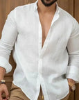 Sam | Casual Linen Shirt featuring Long Sleeves