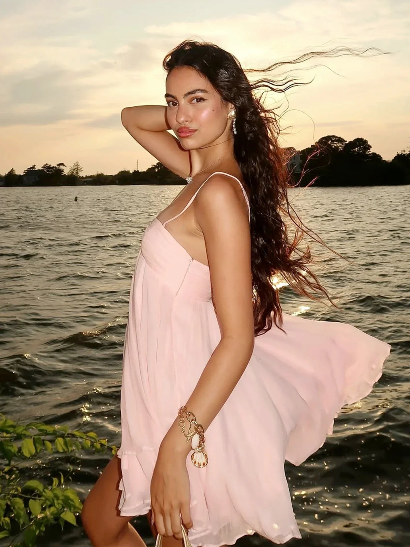 Kelly | Flowy Sleeveless Summer Dress featuring Spaghetti Straps