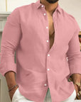 Sam | Casual Linen Shirt featuring Long Sleeves