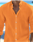 Sam | Casual Linen Shirt featuring Long Sleeves