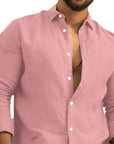 Sam | Casual Linen Shirt featuring Long Sleeves